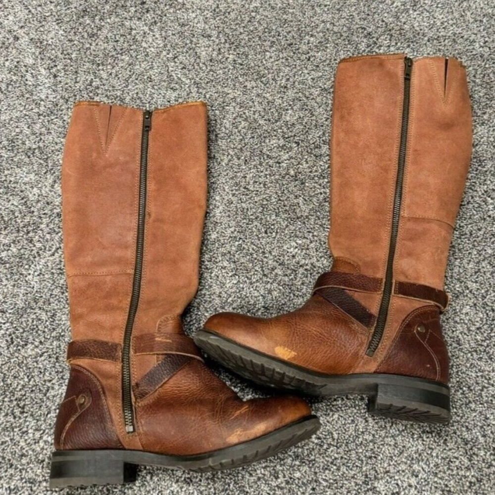Brown Leather Women's Winter Boots
